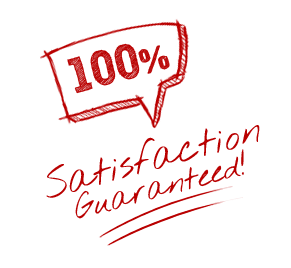 Satisfaction Guarantee 100% - Burst Badge Red